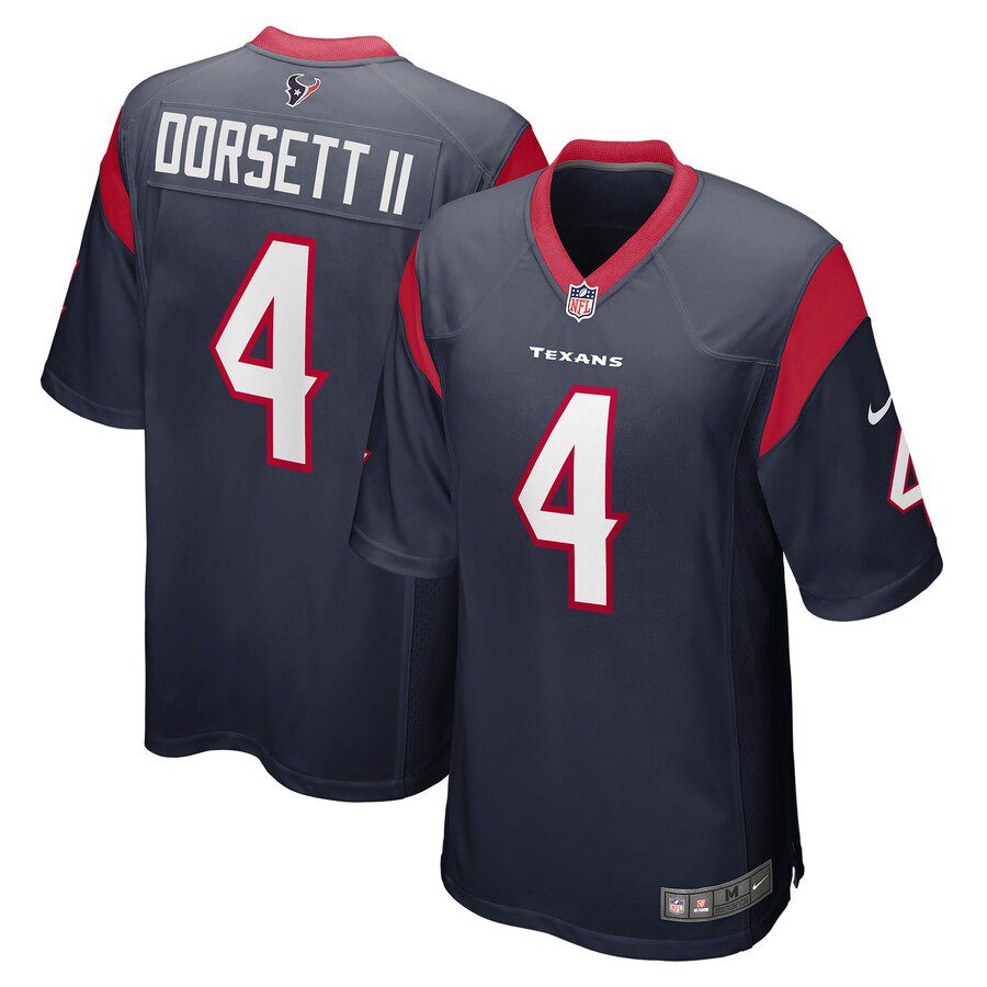Men Houston Texans #4 Phillip Dorsett II Nike Navy Game NFL Jersey->houston texans->NFL Jersey